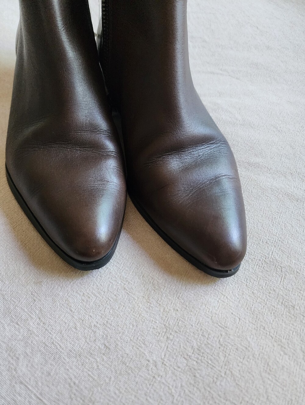 Coach Montana Brown Leather Ankle Boots - Picture 6 of 7
